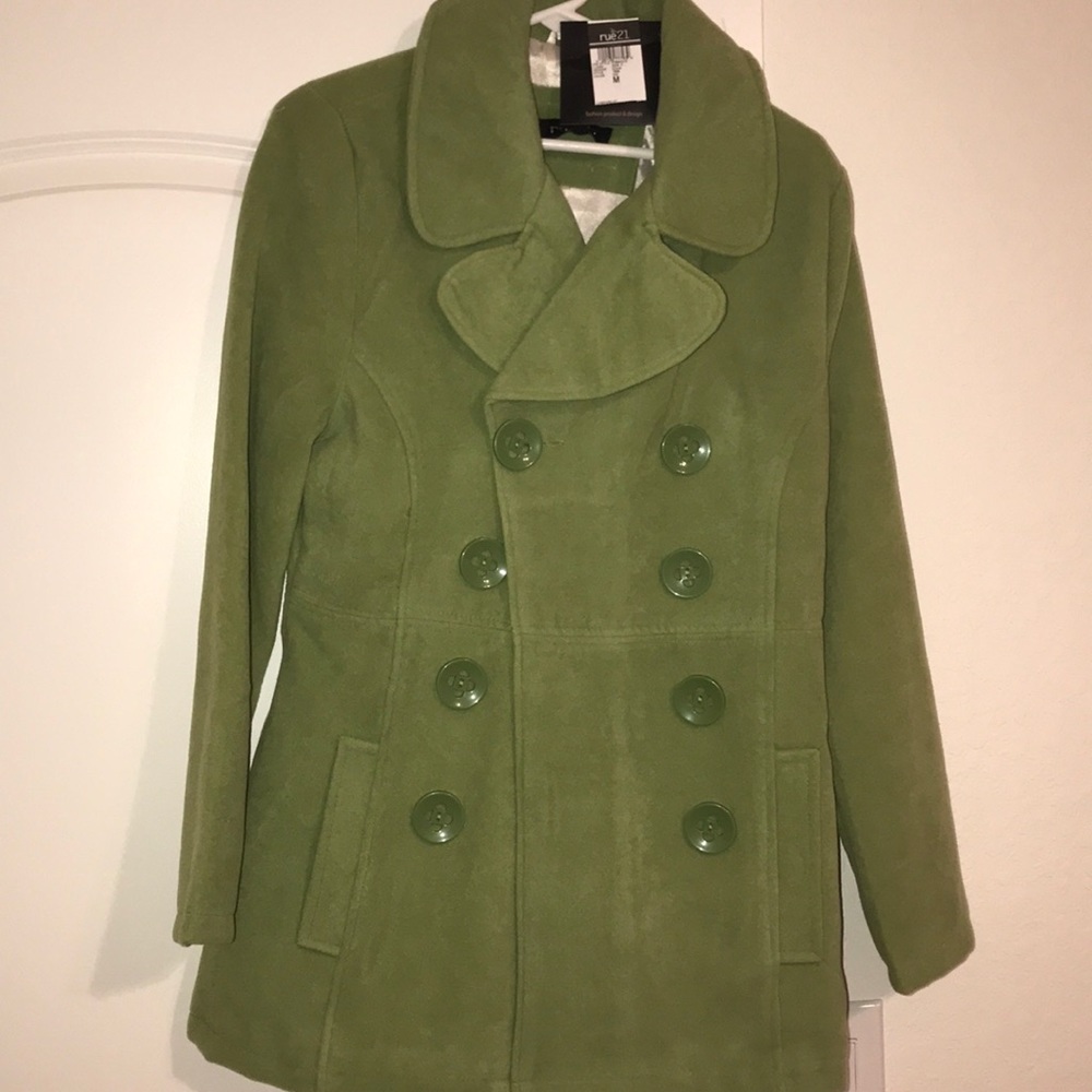 Pea coat Green size Med Nwt